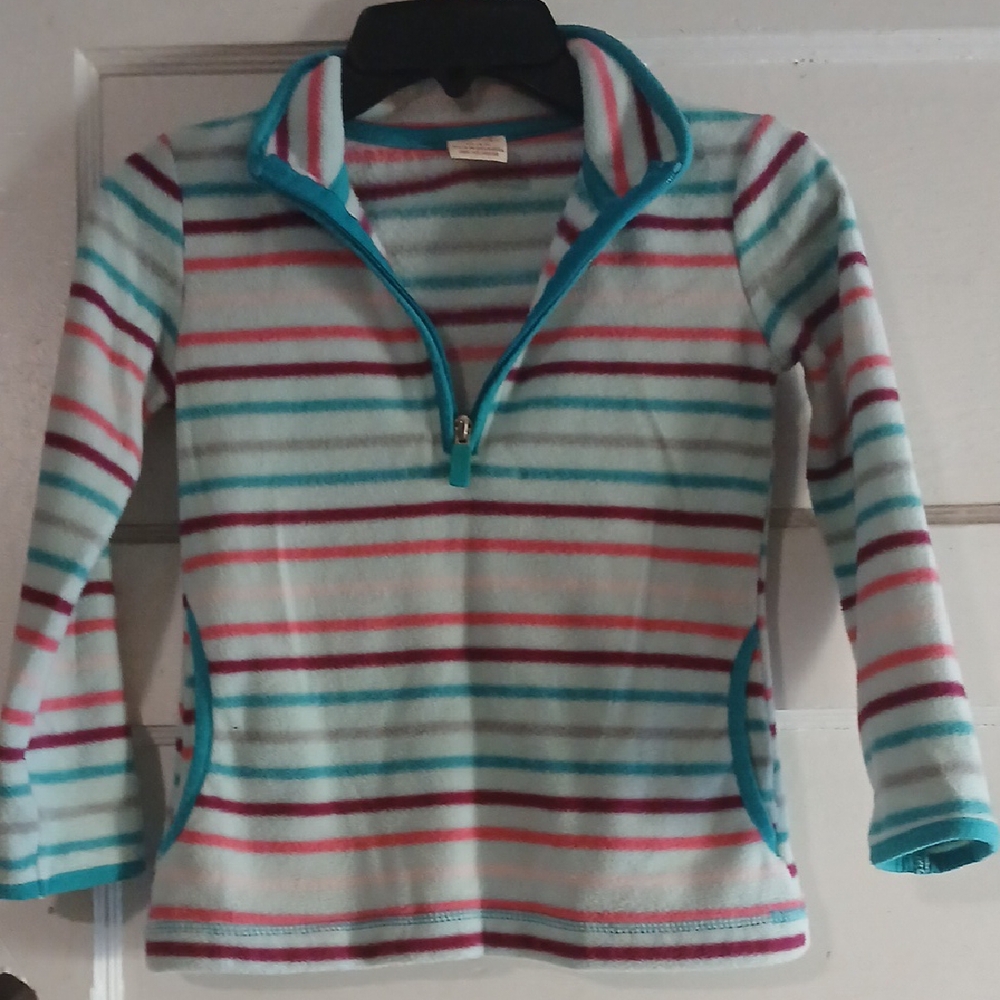 Faded Glory Striped Kids Sweater - Blue, Pink, White